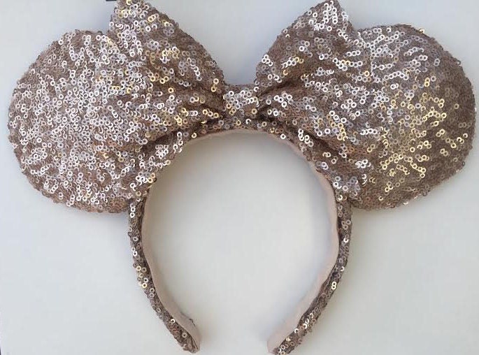 disney ears sequin disney ears rose gold by WhenYouWishUponAnEar