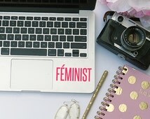 Feisty Feminist Vinyl Decal - 5 Inch Bumper Sticker For Cars, Laptops, Walls & More