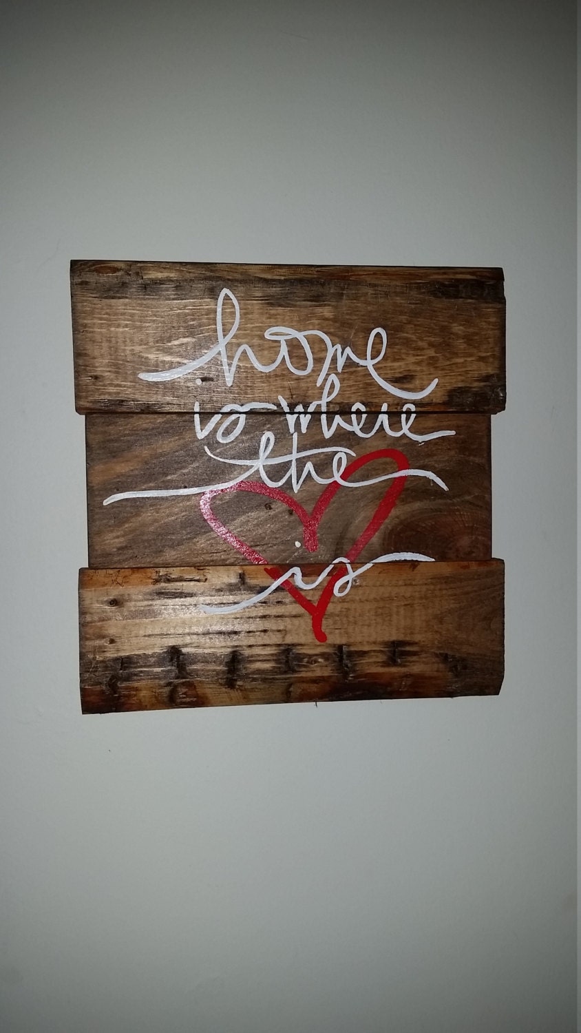 Home is Where the Heart Is Sign by HandMadebyHannahTN on Etsy