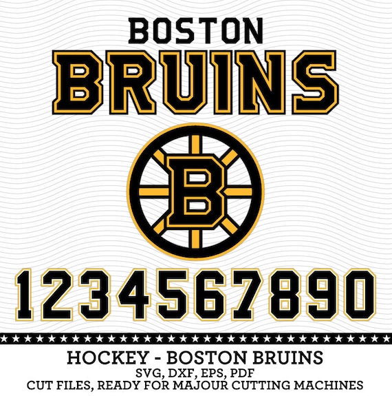Boston Bruins Logo And Numbers Svg Dxf Eps Pdf By Svgsilhouettedxf