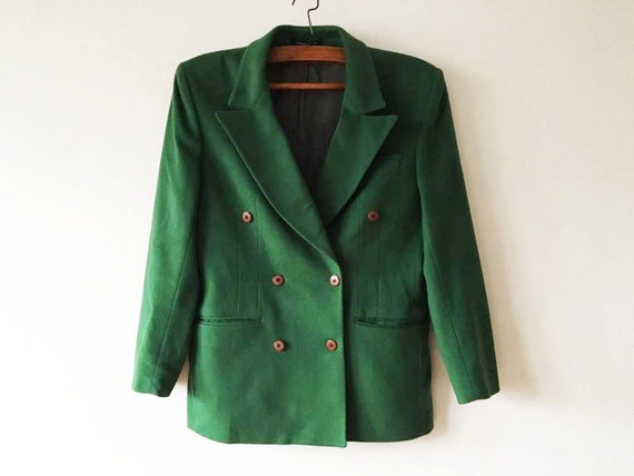 Forrest Green Womens Jacket Wool And Cashmere Blend Blazer