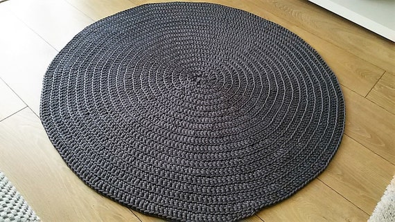 Crochet carpet | round rug | crochet rag rug runner | round carpet |carpet rug | scandinavian rug | floor decals | rustic rug 90 cm