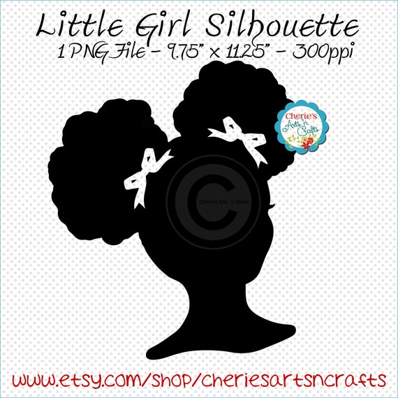 Little Girl Silhouette African American Girl Silhouette