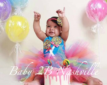 Baby Costume Candyland Costume Lollipop Tutu Costume Tutu Set Toddler Candy Costume Girls Candy Costume Birthday Costume