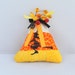 Halloween decoration Candy Corn with Flying Witch Hanging ornament Handmade Fabric Ornament