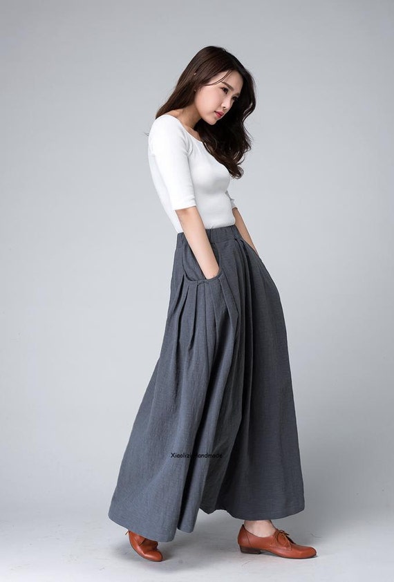 Linen Skirt Long 121