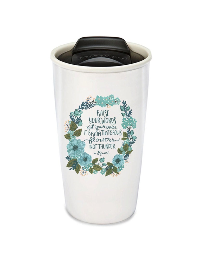 ceramic travel coffee tumbler mug