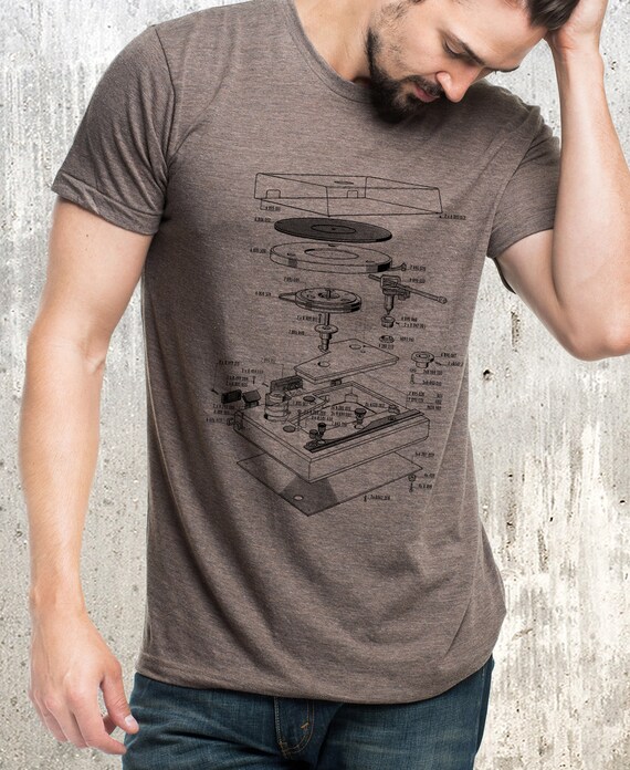 Men's Vinyl Turntable Diagram T-Shirt Men's men ce diagram t 
