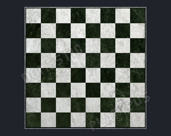 Marble Chess Board Floor Mat, 36" x 36"