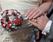 Las Vegas themed Button & Brooch Wedding Bouquet