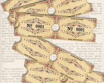 Editable Raffle Tickets editable PDF diaper raffle printable DIY stylish paper crafting digital collage sheet instant download - VDTIVI1399