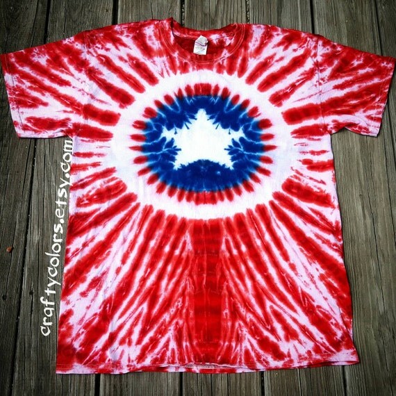 how to make a captain america tie dye shirt