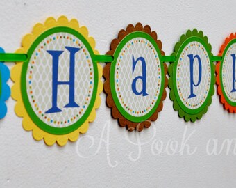 Jungle Safari Happy Birthday Banner