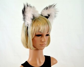 Raccoon Ears Headband Faux Fur