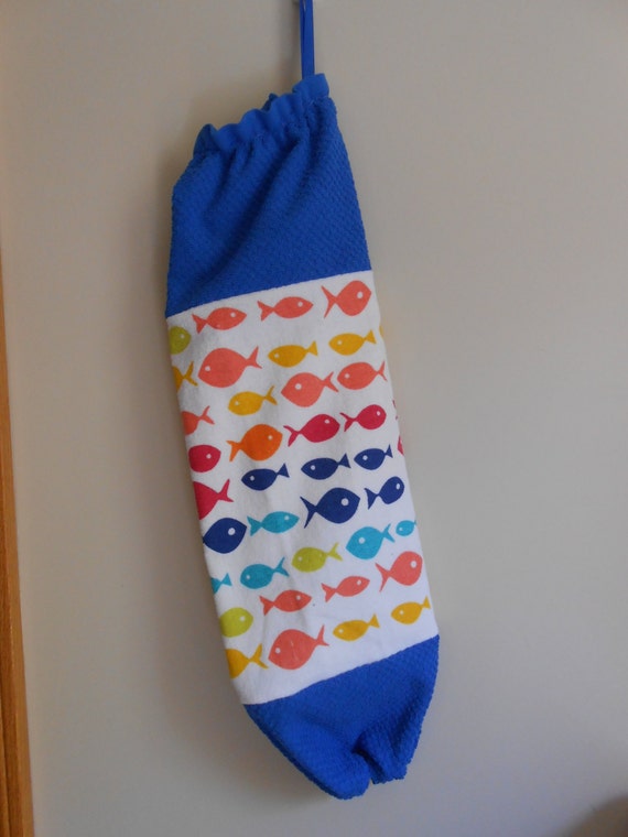 Items similar to Plastic Bag Holder - Grocery Bag Dispenser - Fish ...