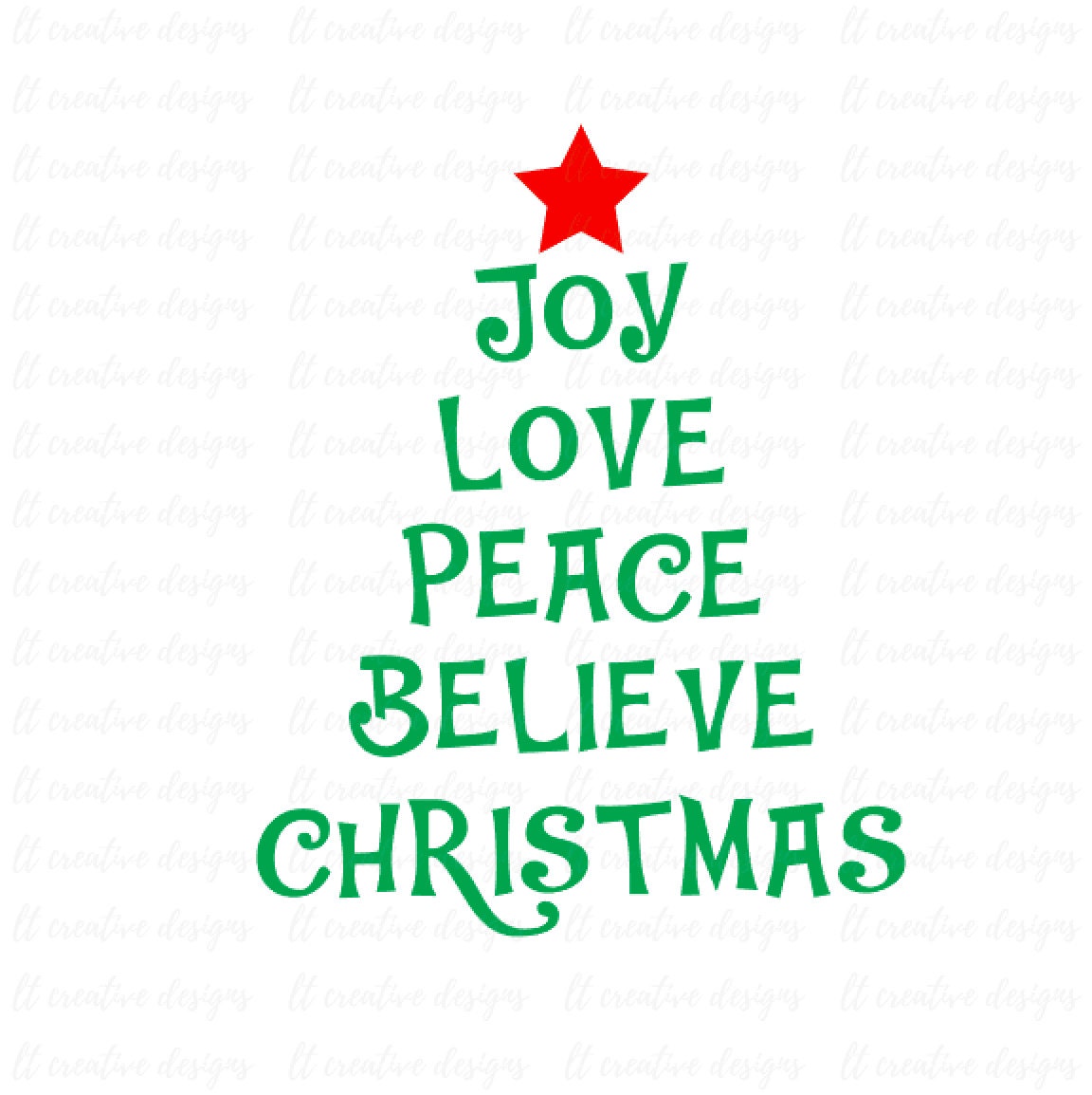 Download Joy, Love, Peace, Believe, Christmas, SVG Files, Christmas ...