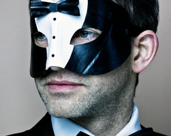 Dîner unique Créateur insolite Tuxedo costume masque en cuir sur le thème