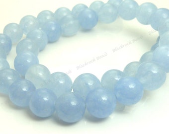 thumbnail image 2 of Wholesale 10mm Natural Blue Jade Round Gemstone Beads – 15 Strand Loose 2 of 5