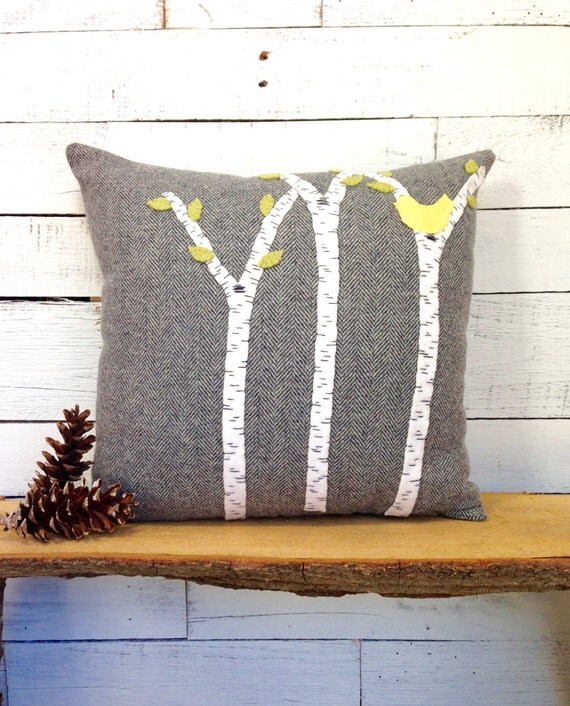 Woodland Pillow Rustic Cabin Pillow Rustic Home Decor Birch