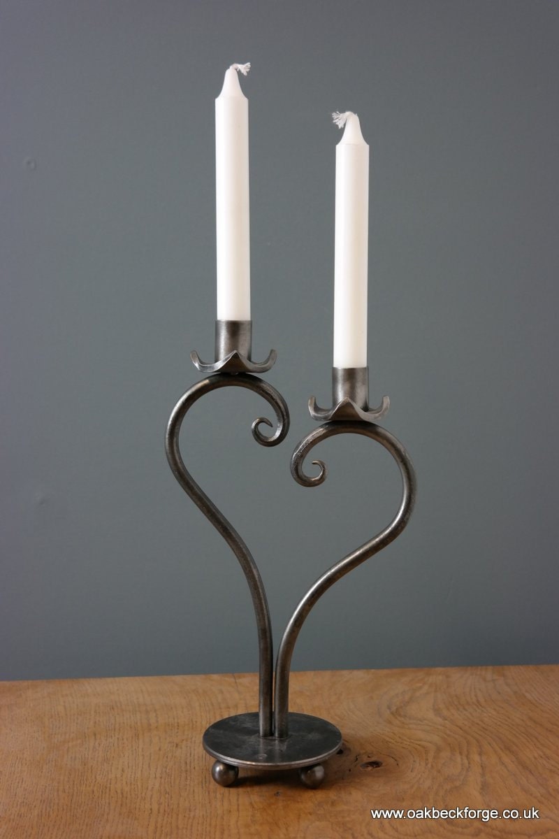 Heart Design Candle holder Blacksmith Hand 6th