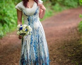 Bohemian wedding gown Tribal wedding dress Short wedding dress