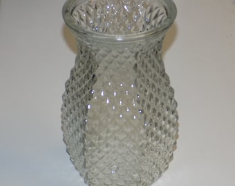 Vintage Hoosier Glass Clear Glass Vase 4071