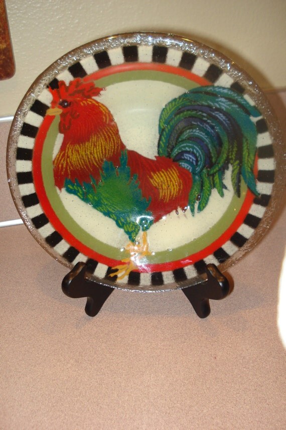 Chicken Beautiful Vintage Mid Century Modern Signed Fused