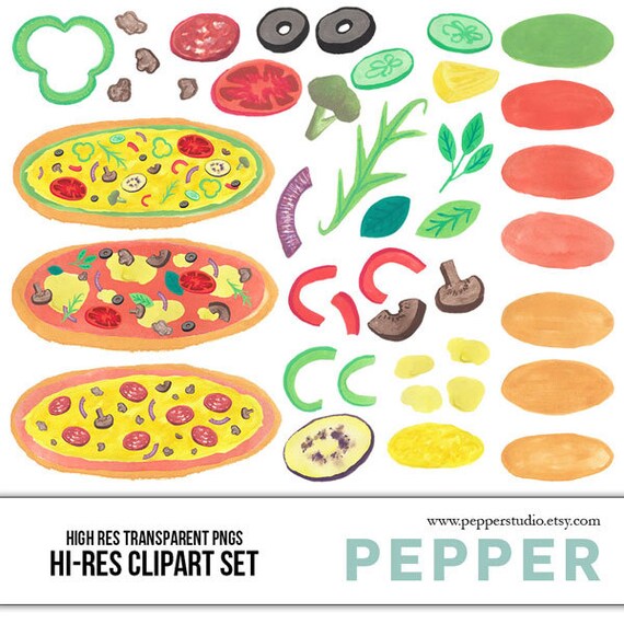 pizza toppings clipart - photo #29