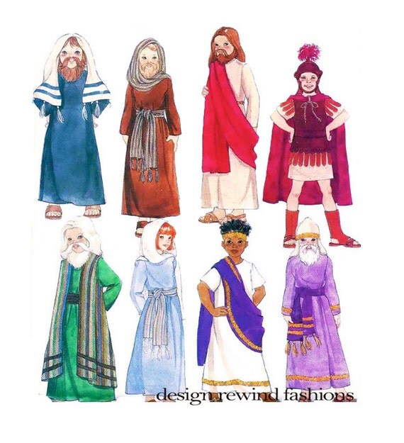 Boy & Girl PASSION PLAY COSTUME Patterns Jesus Mary Apostles