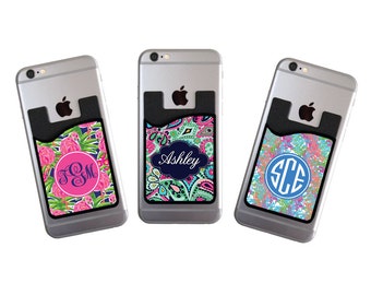 Back To School College Student Personalized Cell Phone Card Caddy Phone Wallet Custom Preppy Card Holder ID Credit Card Student ID Holder