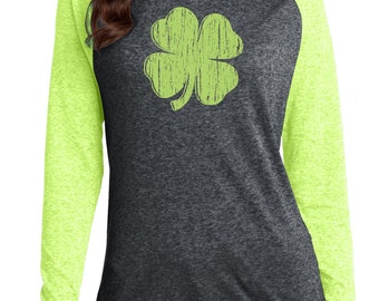St. Patrick's Day Shirt,For Her ,Gift for her,Ladies St. Patrick's Day, Clover Shirt,Soft Shirt,Green shirt,Raglan Ring Spun Cotton,Shamrock