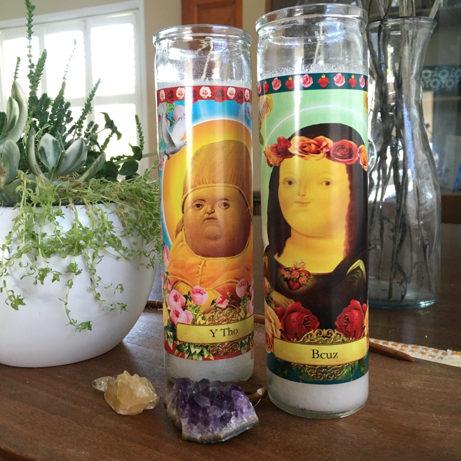 Y Tho / Bcuz Prayer Candle Sticker Set STICKERS ONLY