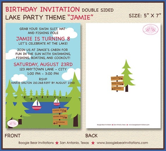 Lake Party Invitations 10