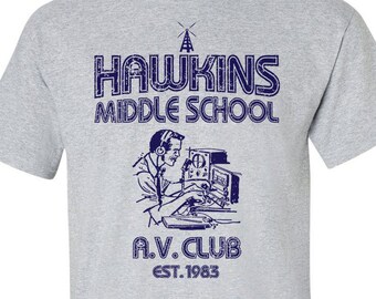 Stranger Things shirt - Hawkins Middle School AV Club - Sizes S-2XL, 80's shirt, vintage, Ham Radio, Tee , TV Show