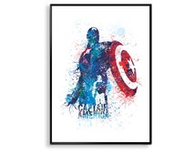 Popular items for captain america art on Etsy