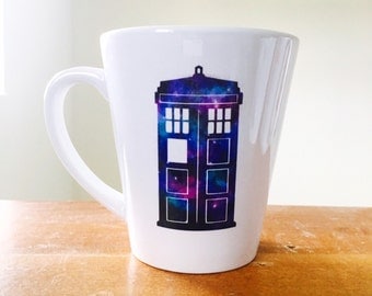 Galaxy tardis coffee mug latte mug doctor who inspired mug