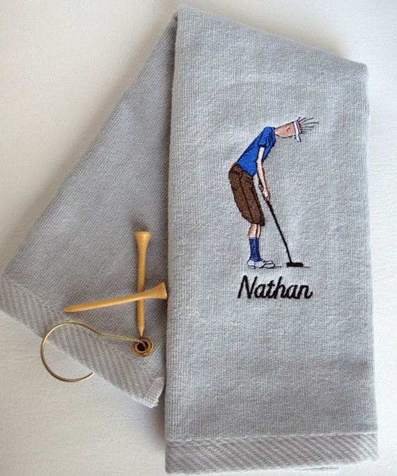Mens Golf Gift Personalized Golf Towel Golf Towel