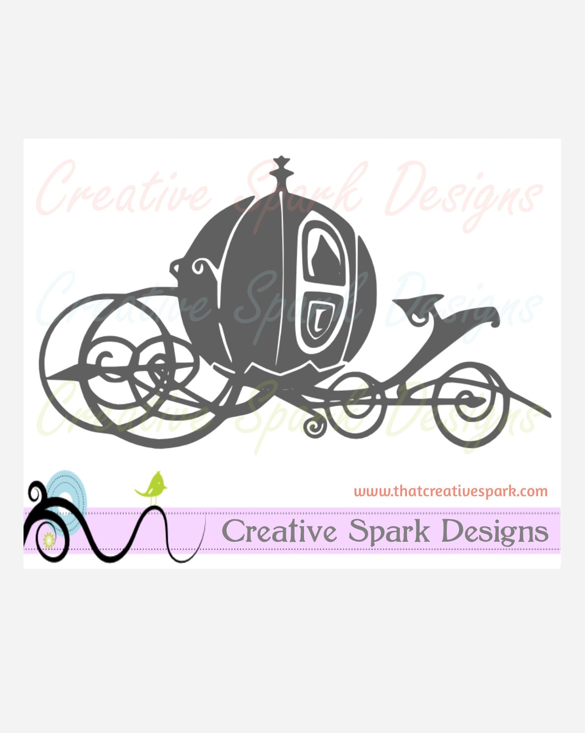 Download Cinderella's Carriage SIlhouette SVG Download for die