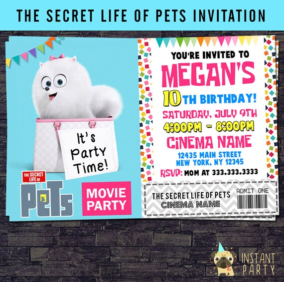 secret life of pets movie ticket