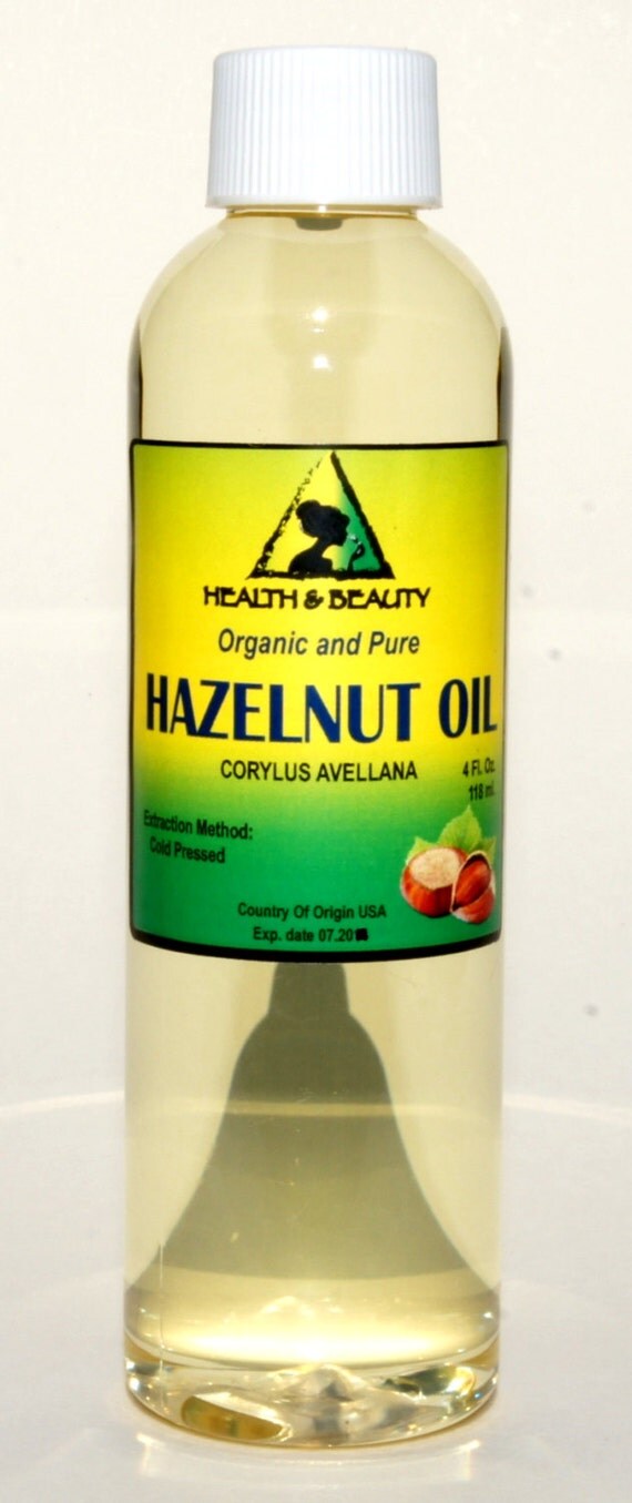 4 oz HAZELNUT OIL ORGANIC Carrier Cold Pressed by HBOilsCenter