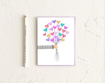 Get Well Soon Card, Balloon Card, Sympathy Card, Friendship Card, Birthday Card for Kid, Encouragement Card, New Baby Card