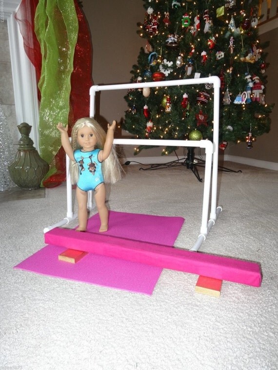 5 PIECE Gymnastics set for 18 American Girl Doll Balance