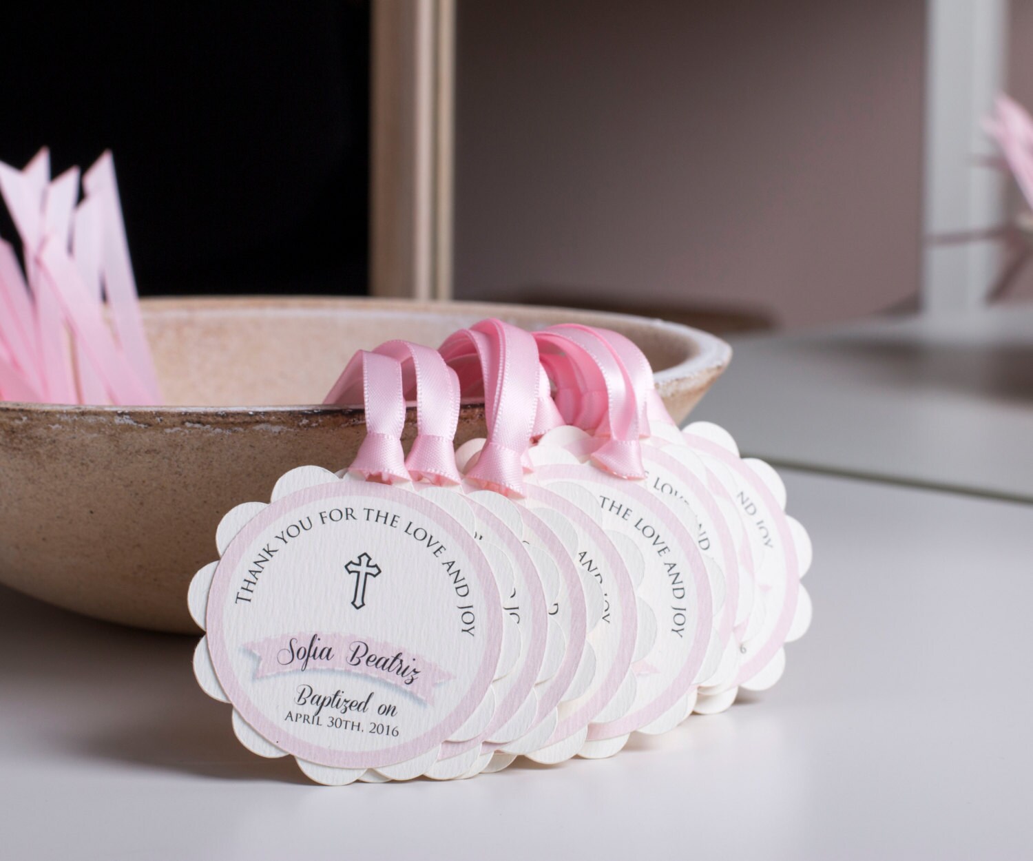 Baptism Favor Tags Girl First Communion Favors Baptism Favors