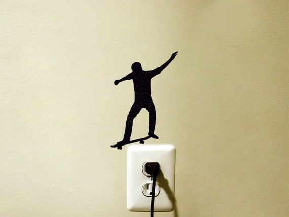 skateboarder wall decal