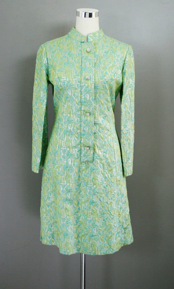 hOLD for Rachael 1960's Shirt Dress Nehru Collar