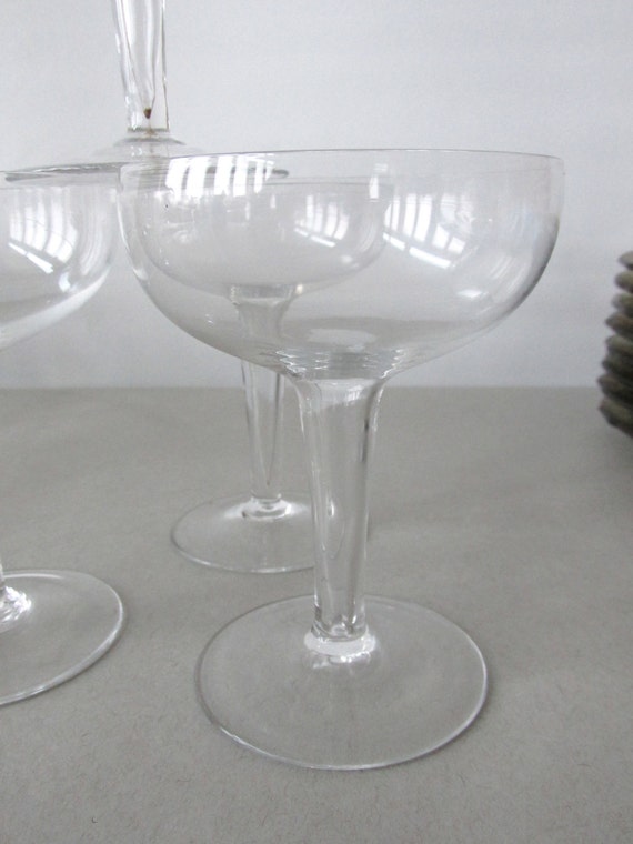 Vintage Hollow Stem Glass Champagne Coupes Champagne Glasses