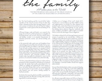 Family Proclamation, Modern Simplistic Style, DIGITAL FILE Only, 8x10 & 11x14 Included, LDS Printable, Proclamation to the World