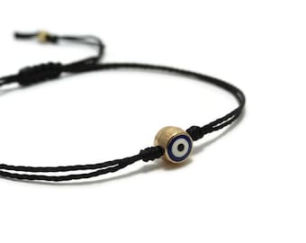 Evil Eye Bracelet, Thread Bracelet, Evil Eye Jewelry, Slim Bracelet, String Bracelet, Minimalist Bracelet, Gift Idea, Protection Bracelet