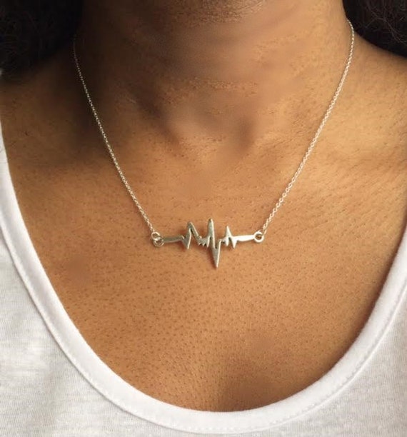 heart rate heartbeat necklace