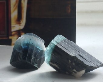 14.37 Grams Indicolite Tourmaline Crystals. Nuristan Mountains, Afghanistan.